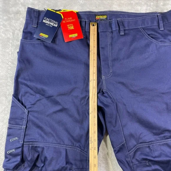 Blaklader 1676 FR Pants Mens 44x30 Blue Welding Work Outdoor Utility HRC 2 CAT 2